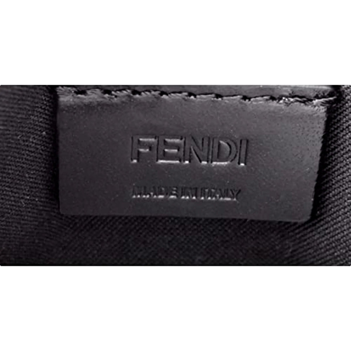 Fendi Roma Black Calfskin Leather Embossed Logo Card Case Wallet - Wallets - Clayton's Online Store