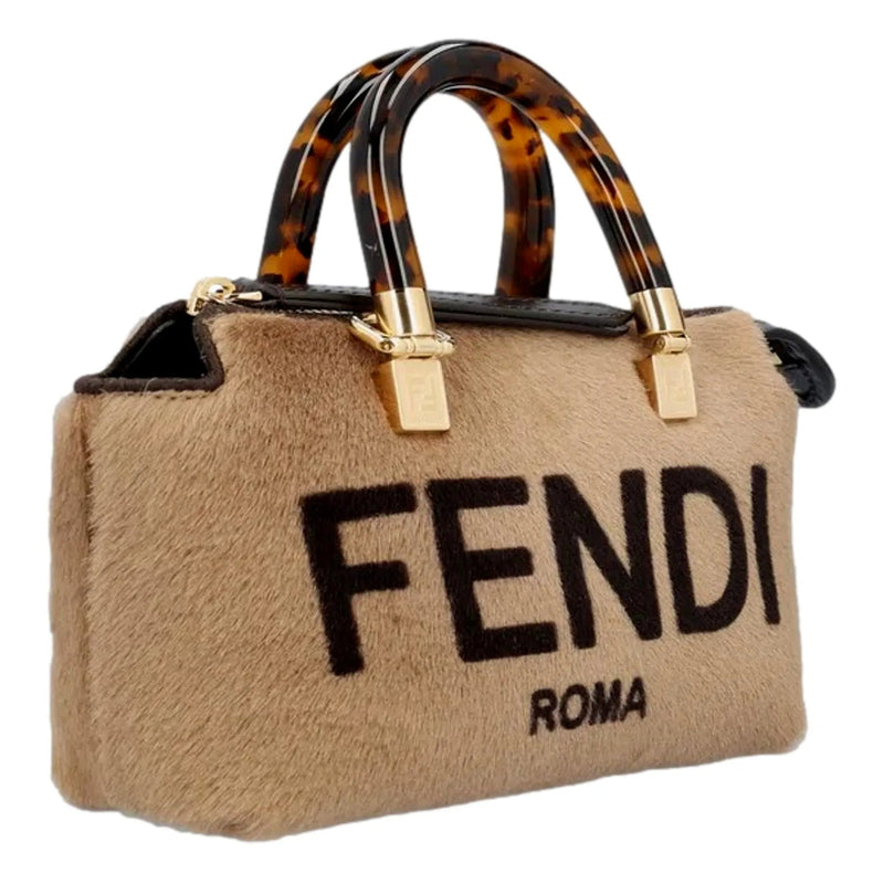 Fendi Roma By The Way Lamb Fur Mini Cross Body Bag - Handbags - Clayton's Online Store