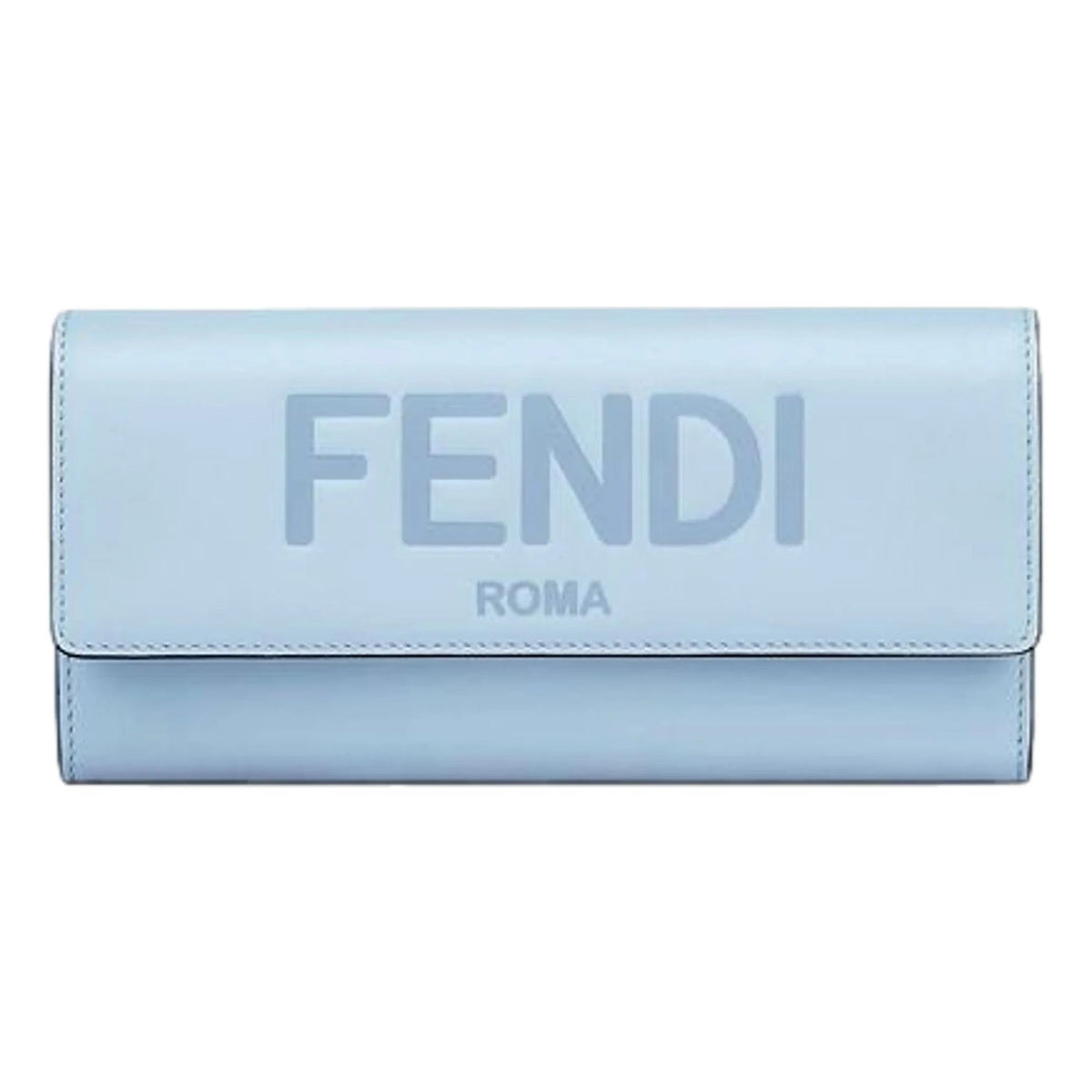 Fendi Roma Light Blue Smooth Calf Leather Continental Flap Wallet - Wallets - Clayton's Online Store