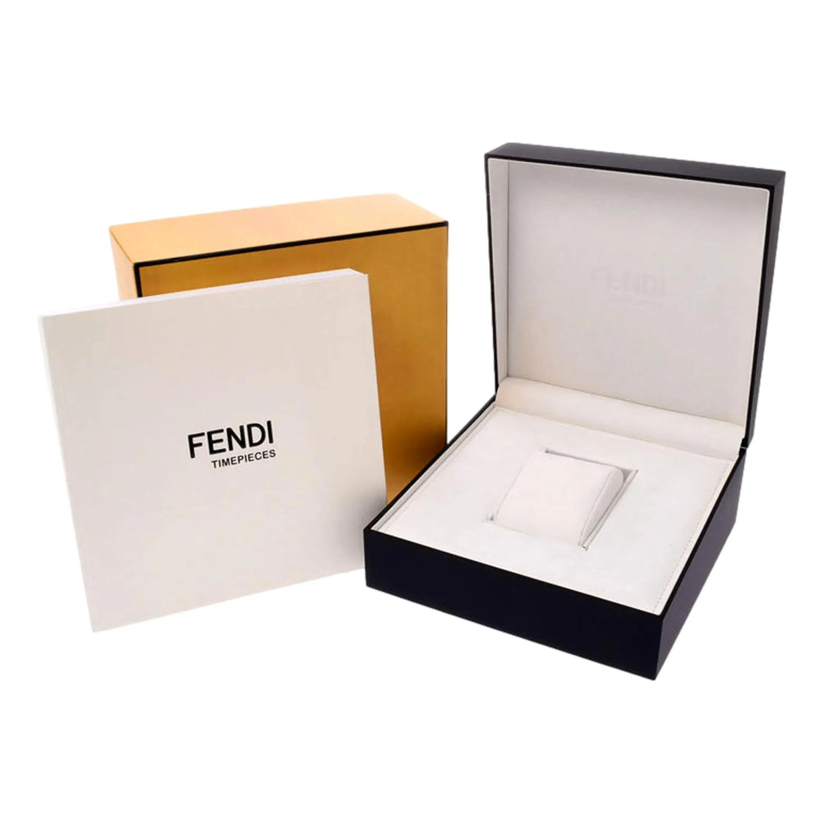 Fendi Runaway Rose Gold Black Calf Leather 36 MM Fashion Watch - Jewelry - Clayton's Online Store