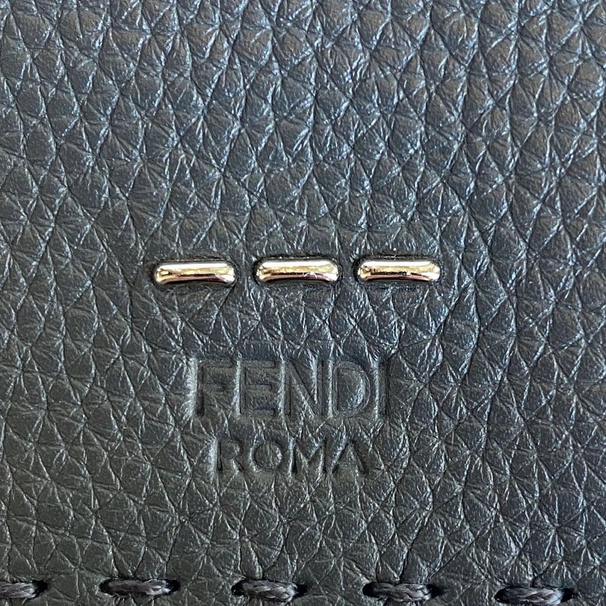 Fendi Selleria Gray Calf Leather Vertical Bifold Wallet - Wallets - Clayton's Online Store