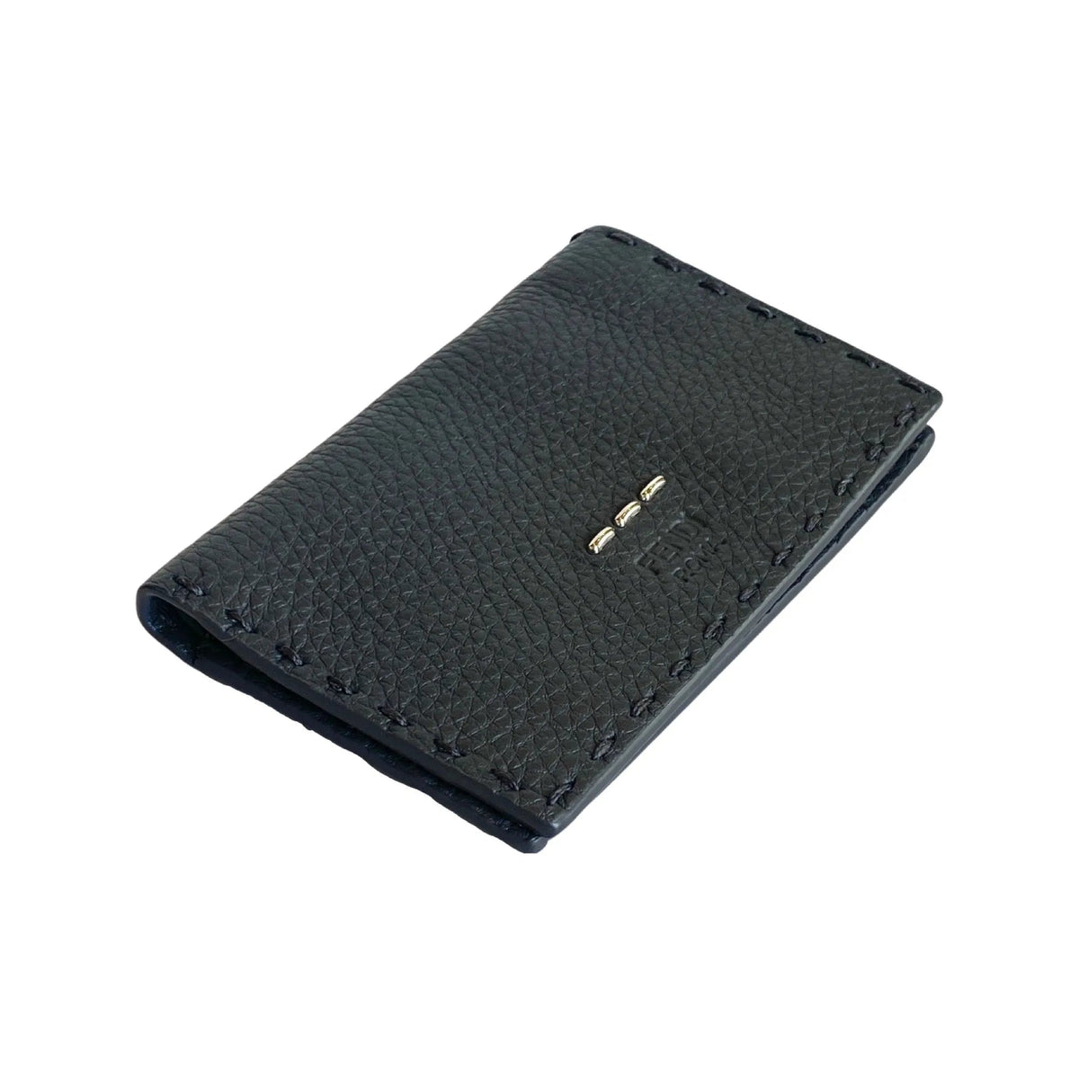 Fendi Selleria Gray Calf Leather Vertical Bifold Wallet - Wallets - Clayton's Online Store