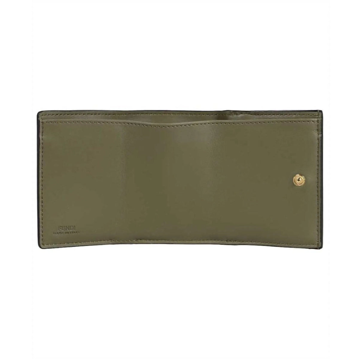 Fendi Selleria Leather Avocado Green Micro Trifold Wallet - Wallets - Clayton's Online Store