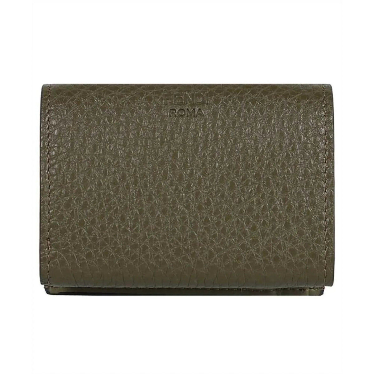 Fendi Selleria Leather Avocado Green Micro Trifold Wallet - Wallets - Clayton's Online Store