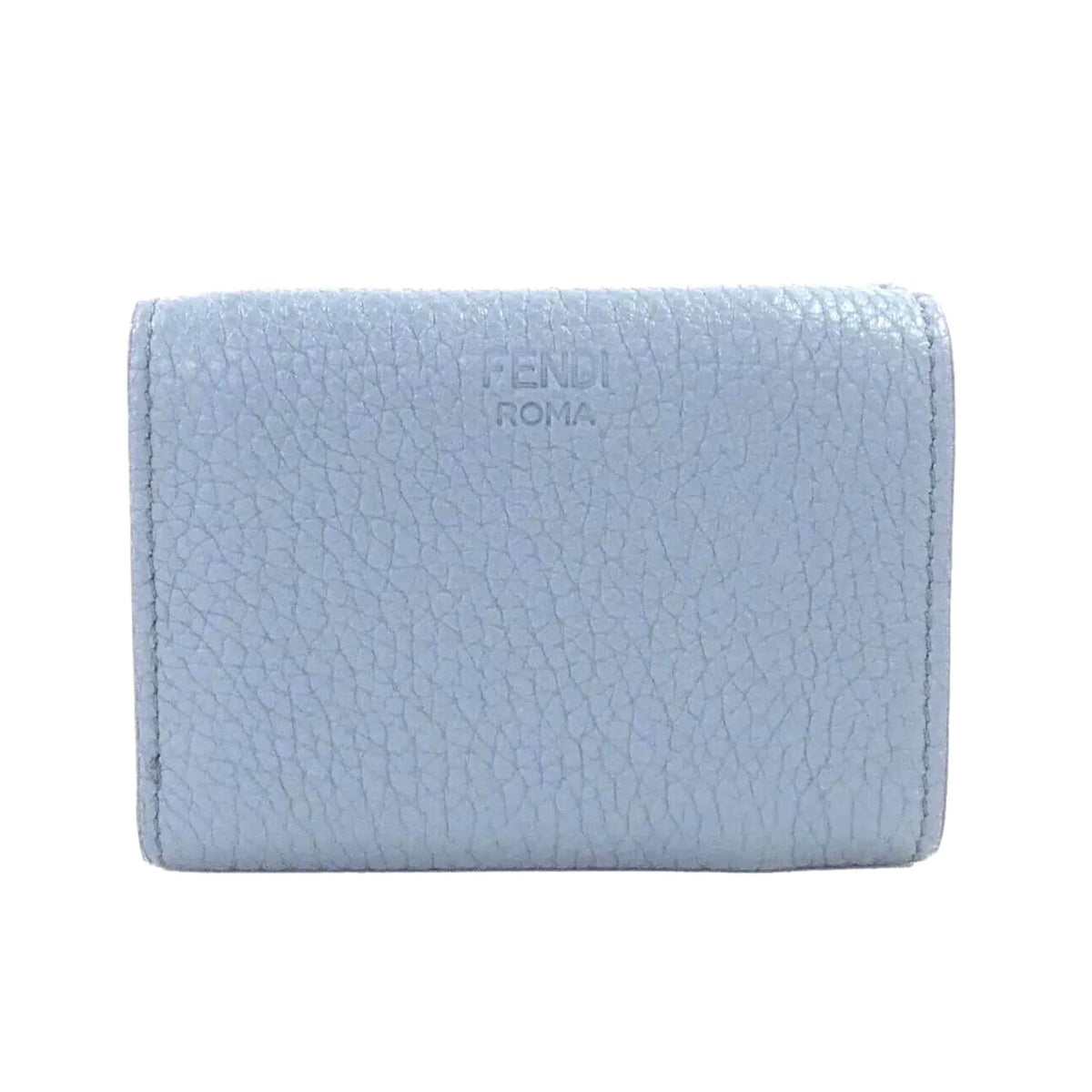 Fendi Selleria Leather Sky Blue Micro Trifold Wallet - Wallets - Clayton's Online Store