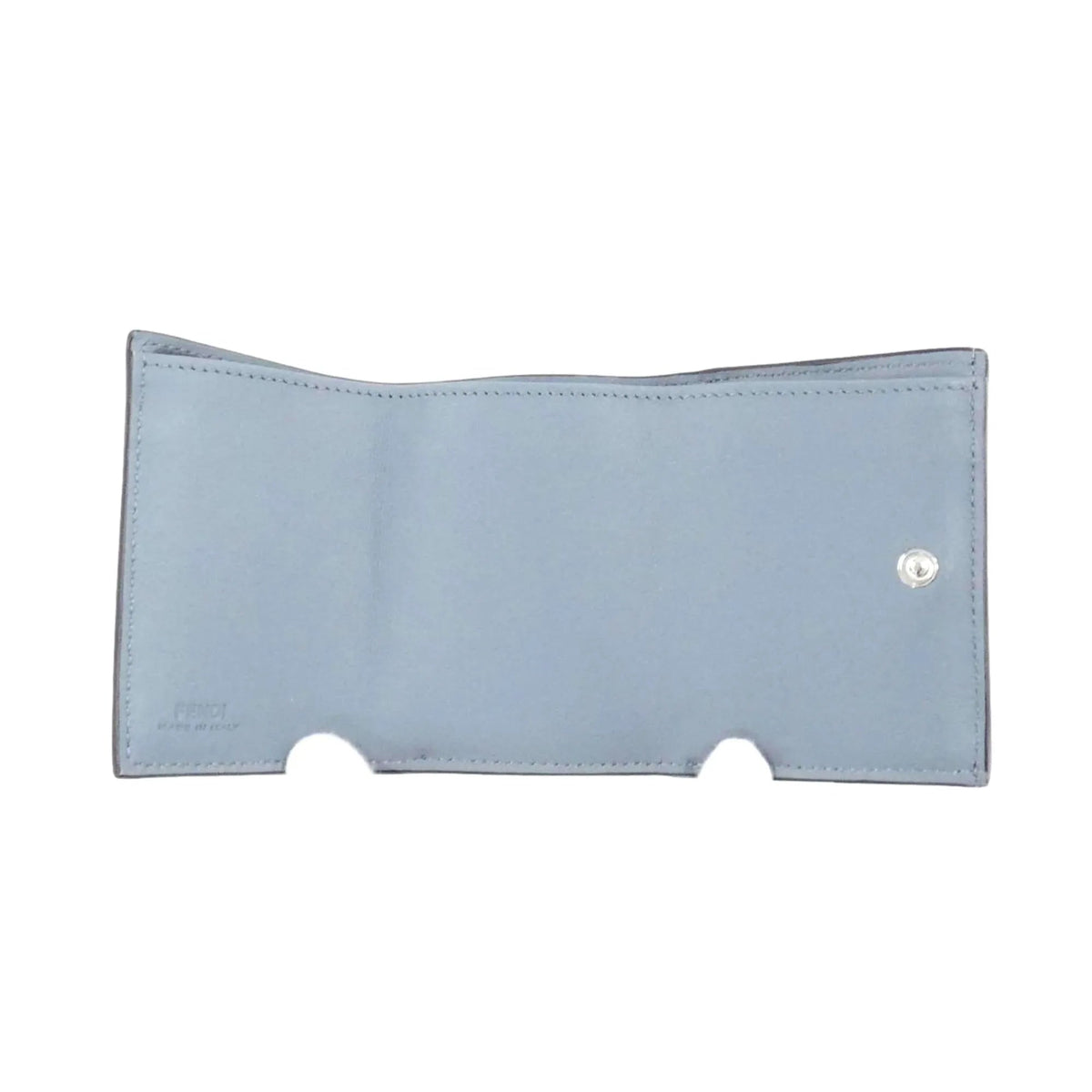 Fendi Selleria Leather Sky Blue Micro Trifold Wallet - Wallets - Clayton's Online Store