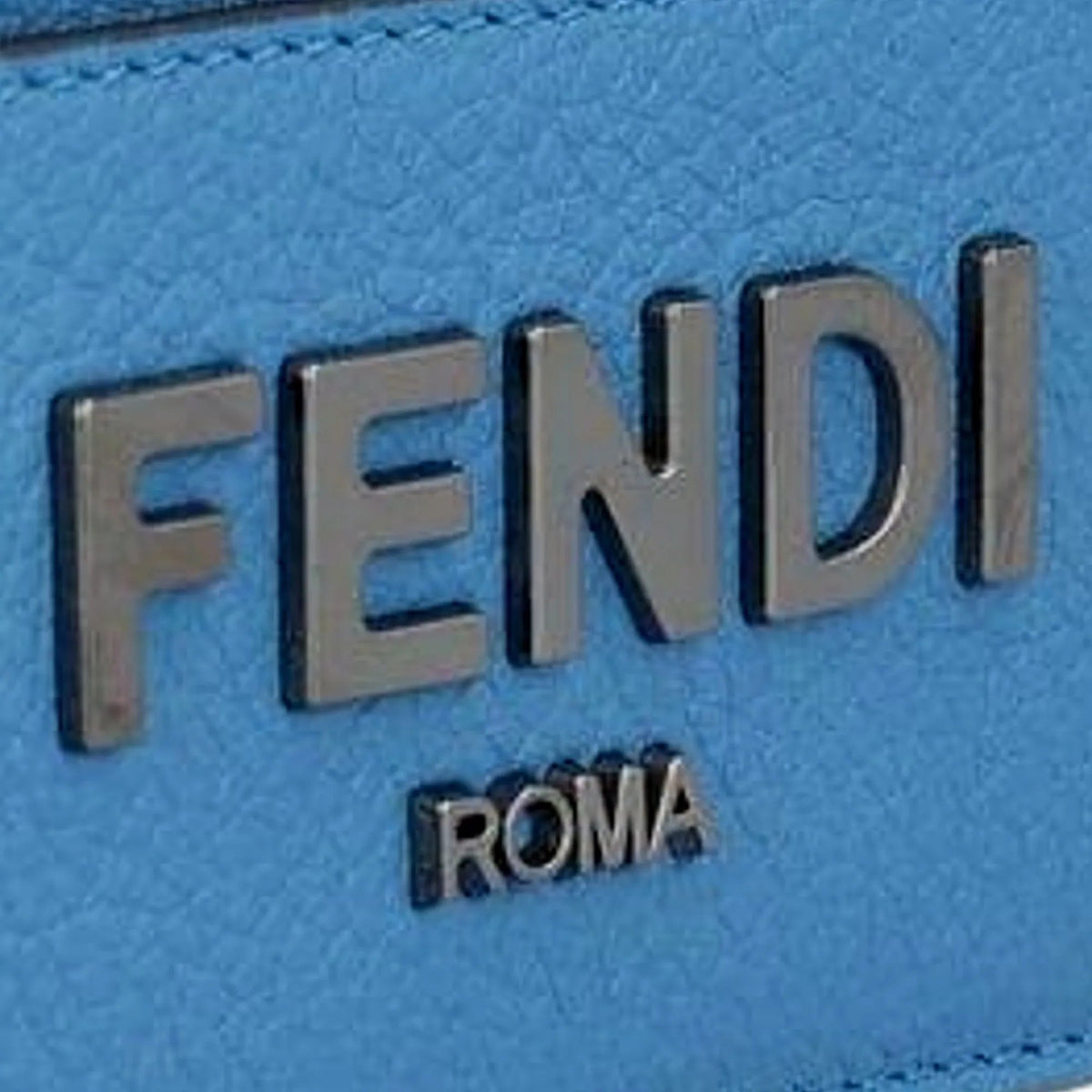 Fendi Signature Fiordaliso Blue Grained Leather Card Case Wallet - Wallets - Clayton's Online Store