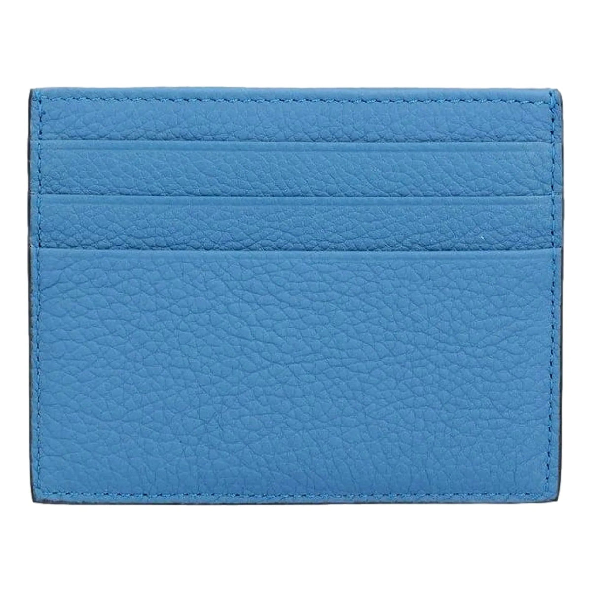 Fendi Signature Fiordaliso Blue Grained Leather Card Case Wallet - Wallets - Clayton's Online Store