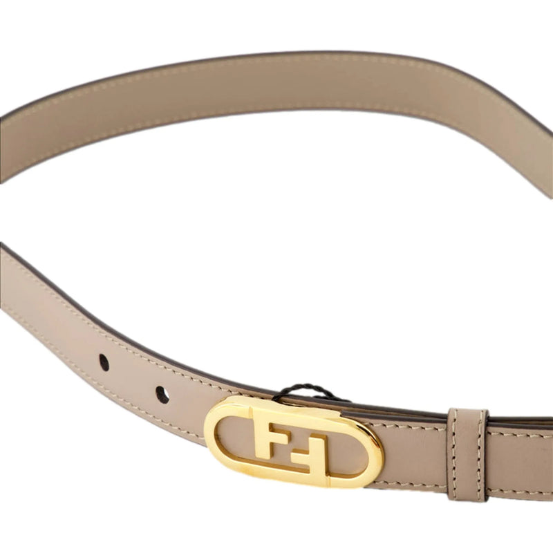 Fendi Women's Grey Tortora Skinny O'Lock Belt Size 90