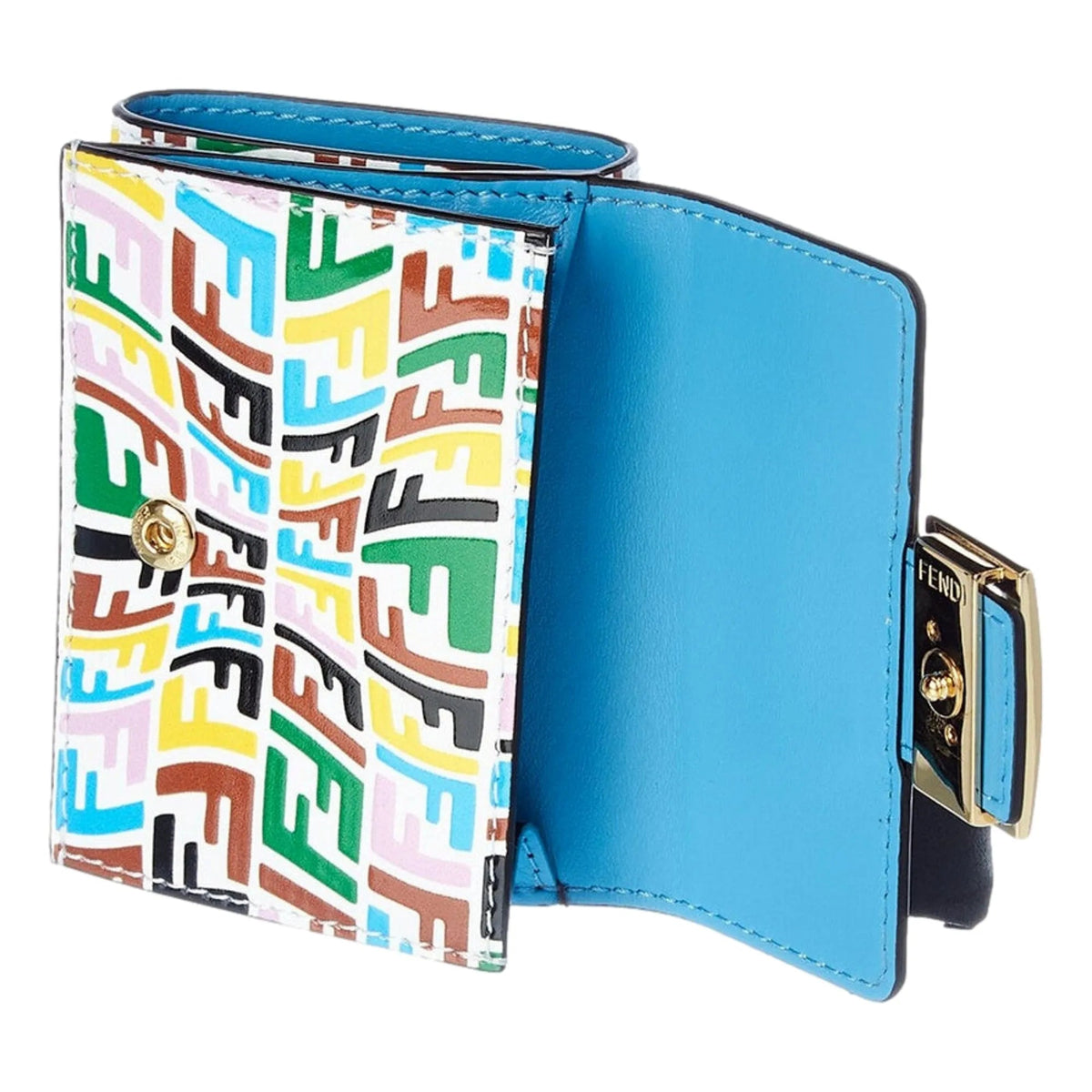 Fendi Vertigo Baguette Multicolor Leather Small Trifold Wallet - Wallets - Clayton's Online Store