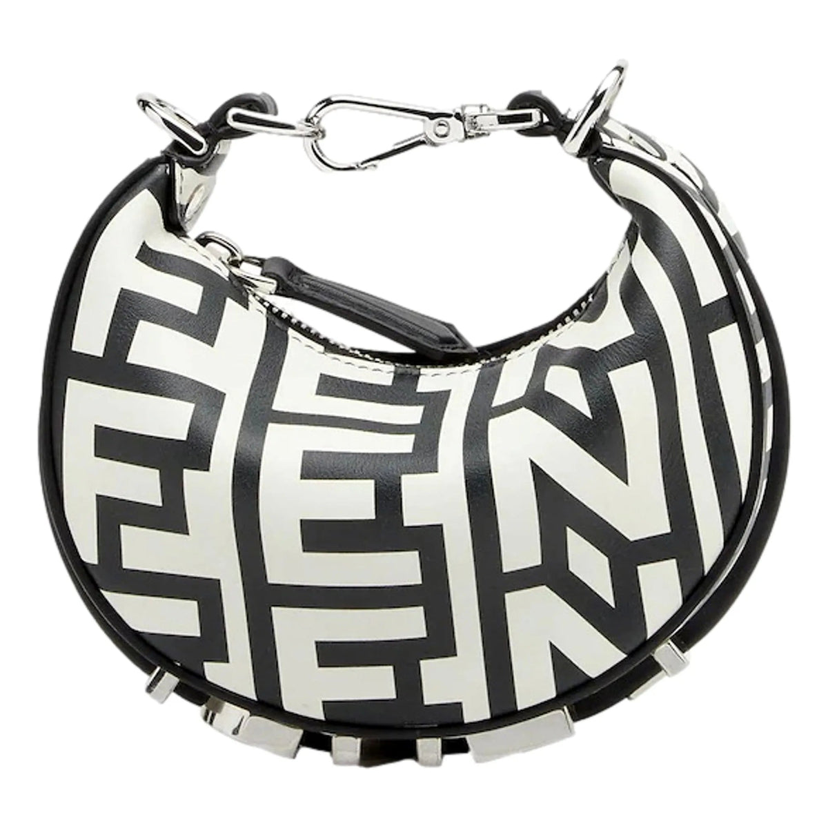 Fendi x Marc Jacobs Fendigraphy Black and White Hobo Nano Bag - Handbags - Clayton's Online Store