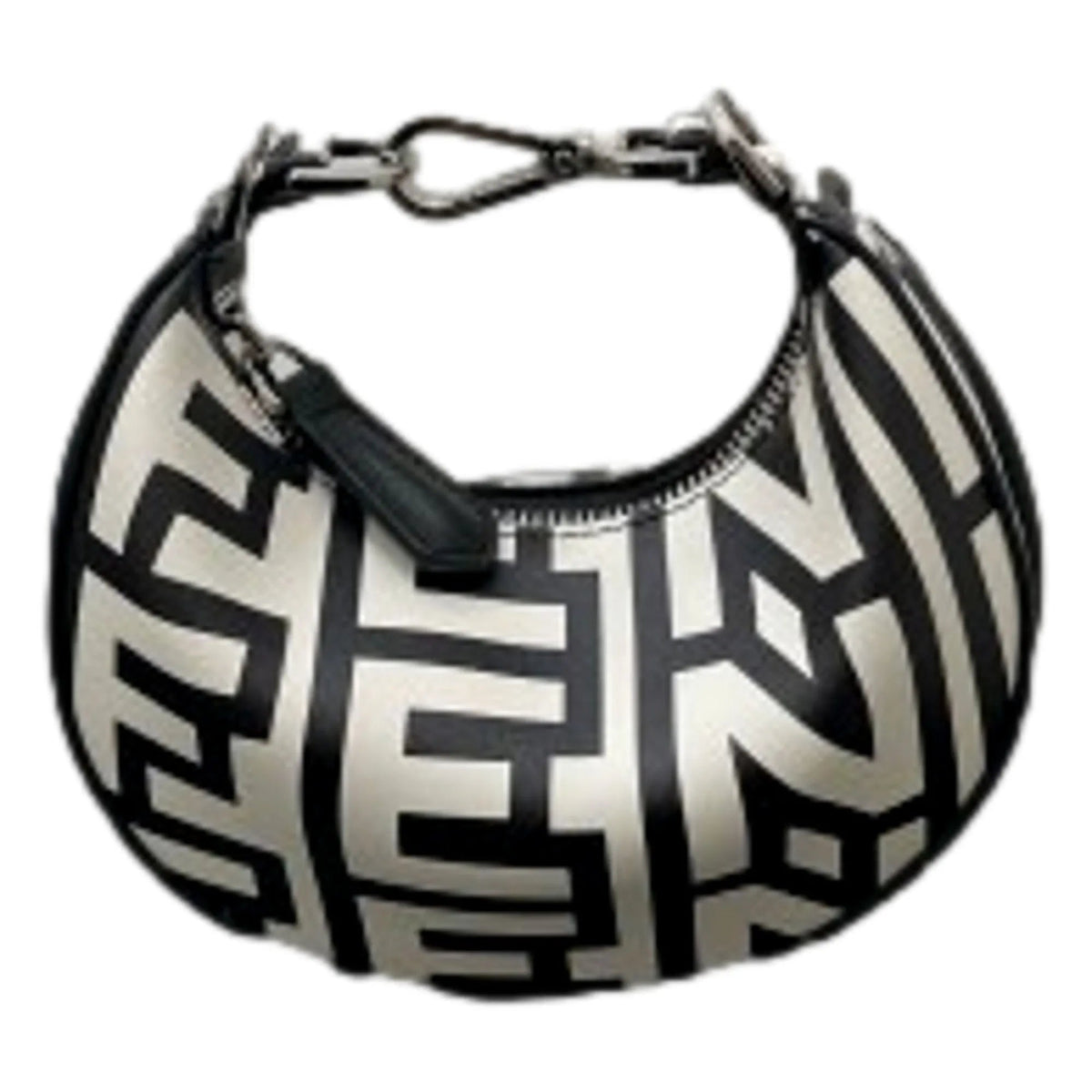 Fendi x Marc Jacobs Fendigraphy Black and White Hobo Nano Bag - Handbags - Clayton's Online Store