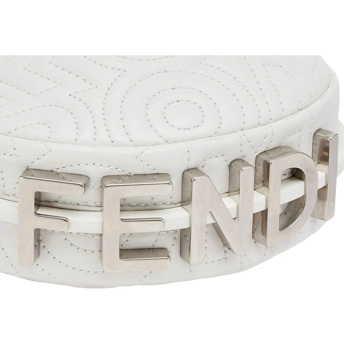 Fendi x Marc Jacobs Fendigraphy Blanco Hobo Leather Nano Bag - Handbags - Clayton's Online Store