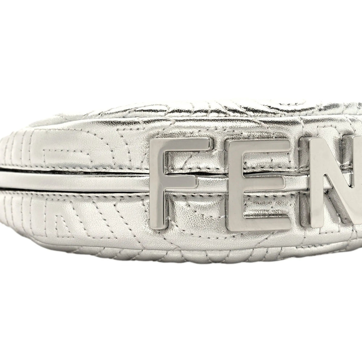 Fendi x Marc Jacobs Fendigraphy Silver Mini Hobo Leather Bag - Handbags - Clayton's Online Store