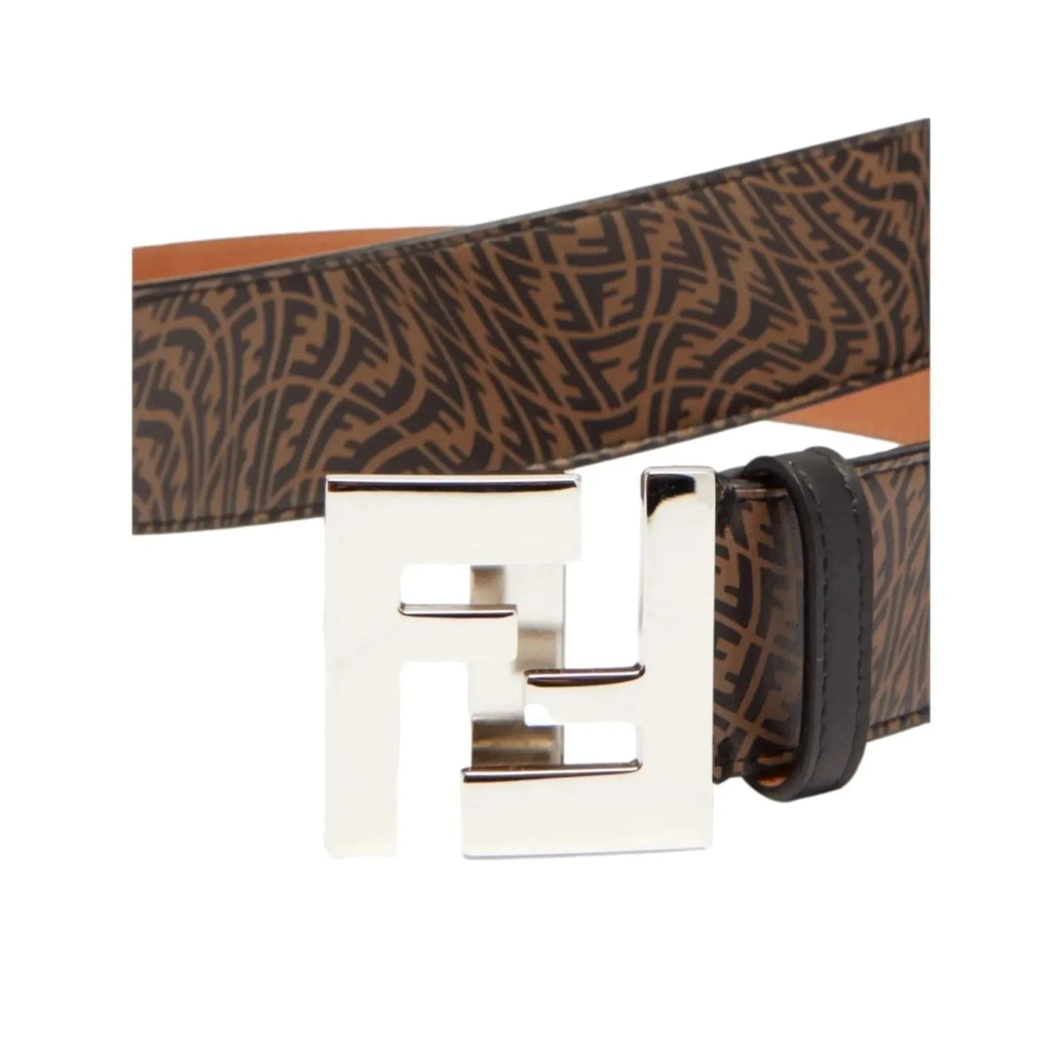 Fendi x Sarah Coleman Mens FF Vertigo Brown Leather Belt 110/44 - Belts - Clayton's Online Store