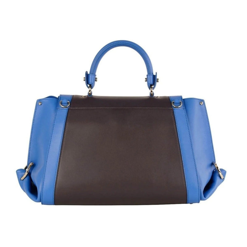 Ferragamo Sofia Calf Blue Fumee Blue Grey Medium Handbag - Handbags - Clayton's Online Store