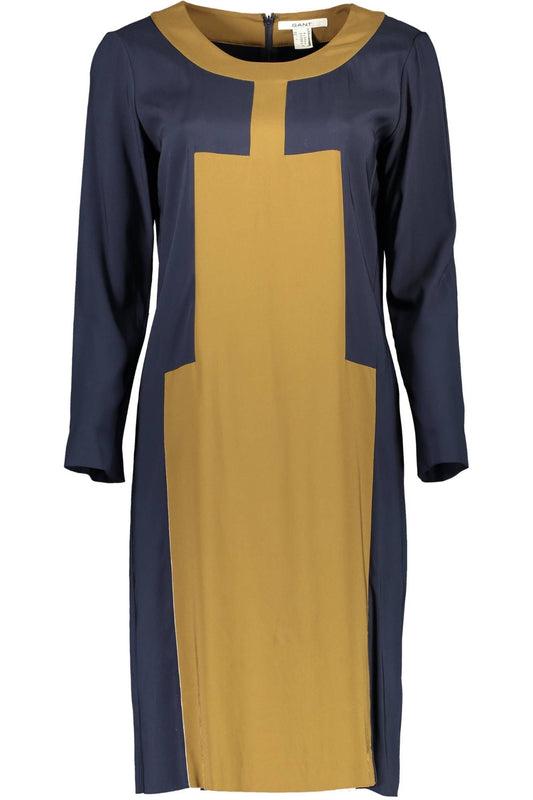 Gant Chic Blue Round Neck Dress with Contrasting Details