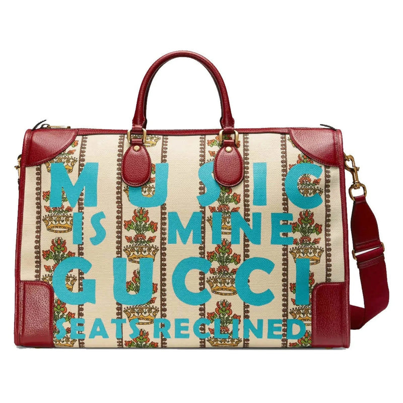 Gucci 100 Centennial Music Is Mine Jacquard Leather Duffel Bag - Handbags - Clayton's Online Store