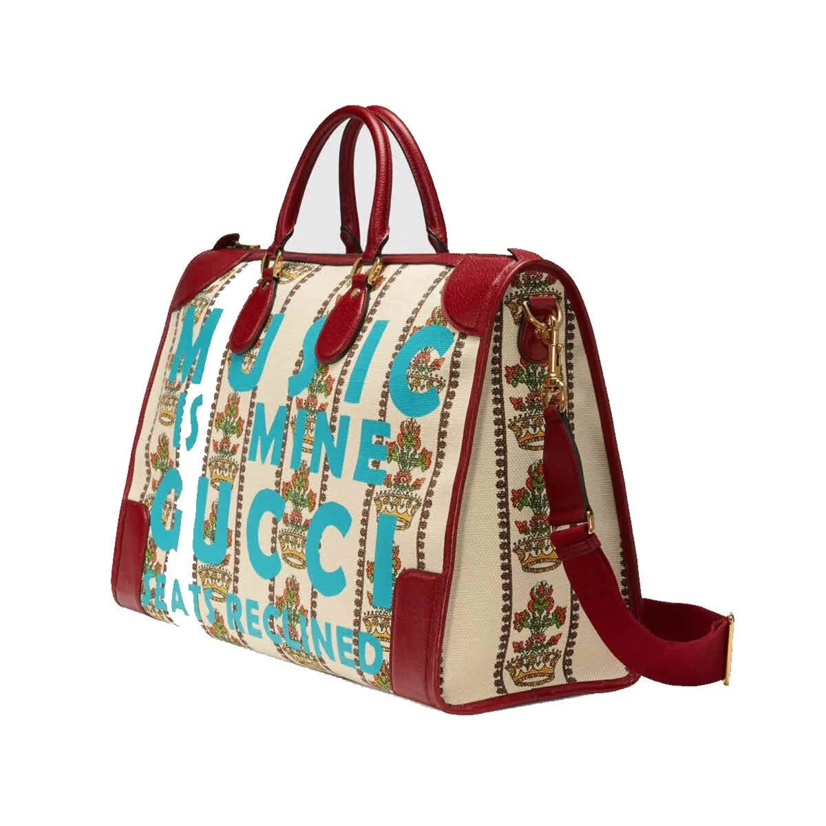 Gucci 100 Centennial Music Is Mine Jacquard Leather Duffel Bag - Handbags - Clayton's Online Store