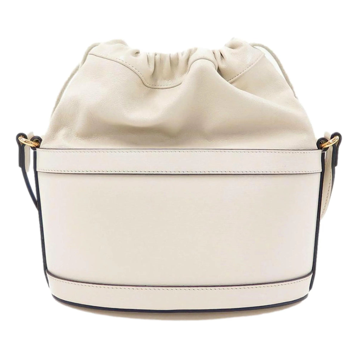 Gucci 1955 Horsebit White Leather Bucket Bag - Handbags - Clayton's Online Store