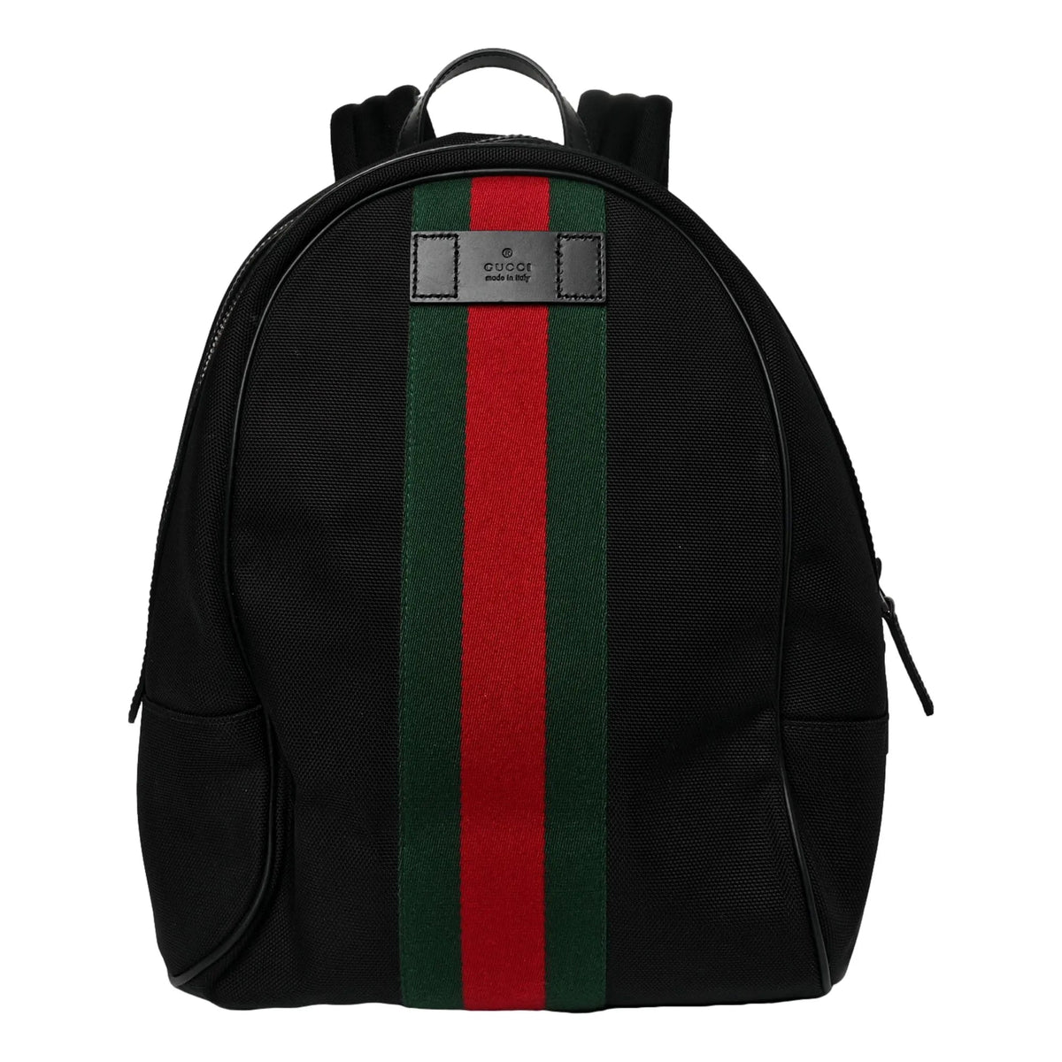 Gucci Black Canvas Web Stripe Backpack - Handbags - Clayton's Online Store