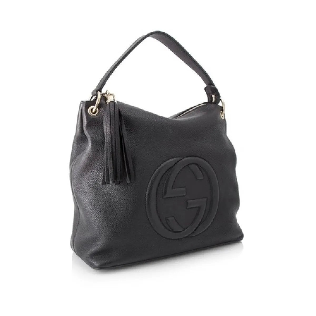 Gucci Black GG Disco Soho Leather Convertible Hobo Shoulder Bag - Handbags - Clayton's Online Store