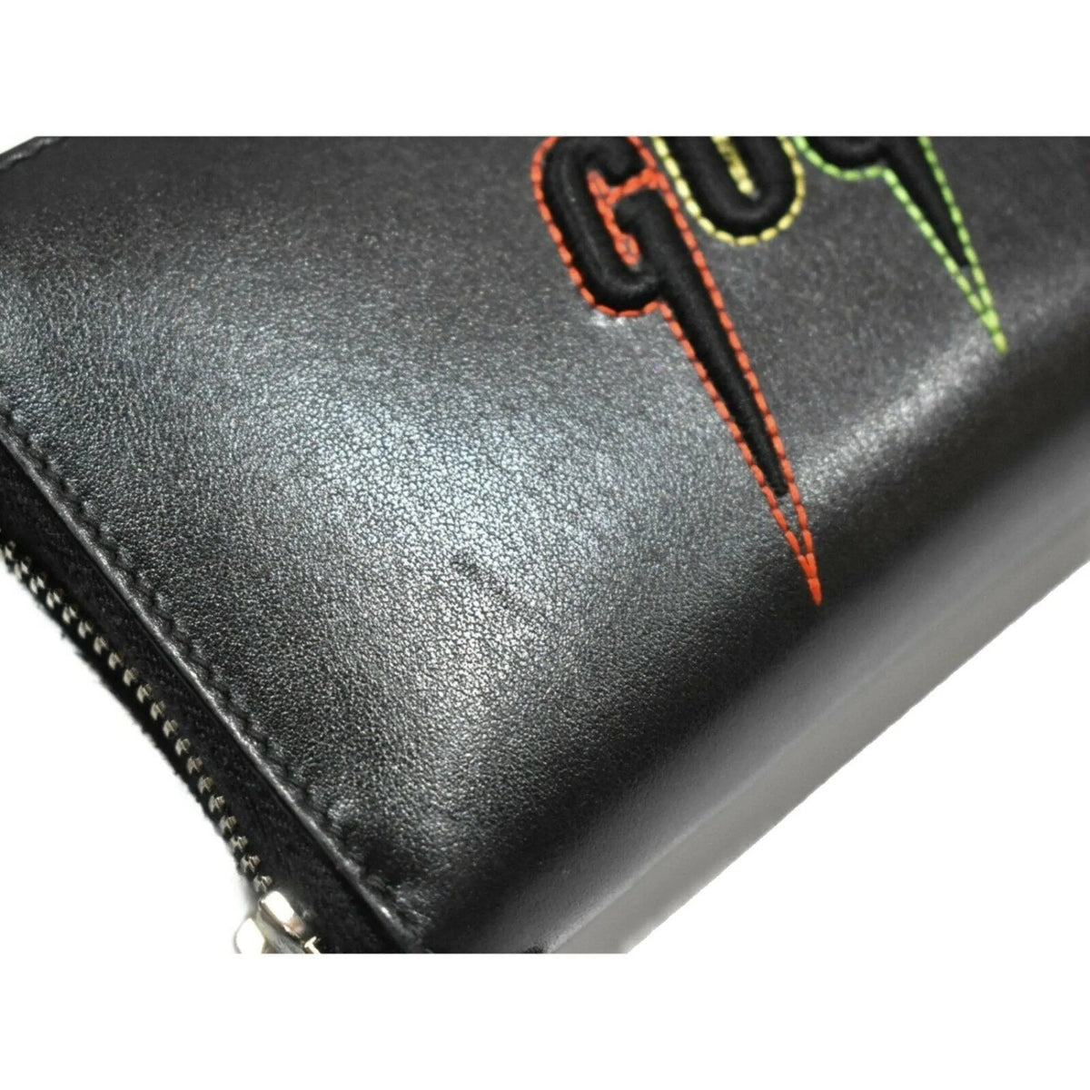 Gucci Black Leather Rainbow Blade Lightning Logo Long Wallet - Wallets - Clayton's Online Store