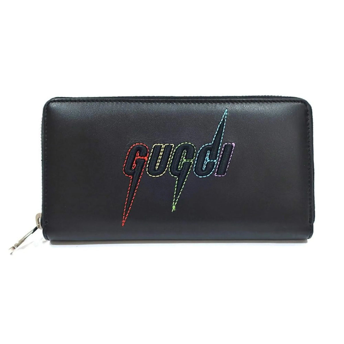 Gucci Black Leather Rainbow Blade Lightning Logo Long Wallet - Wallets - Clayton's Online Store