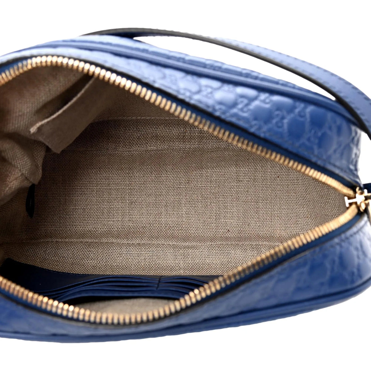 Gucci Bree Microguccissima Caspian Blue Leather Crossbody Bag - Handbags - Clayton's Online Store