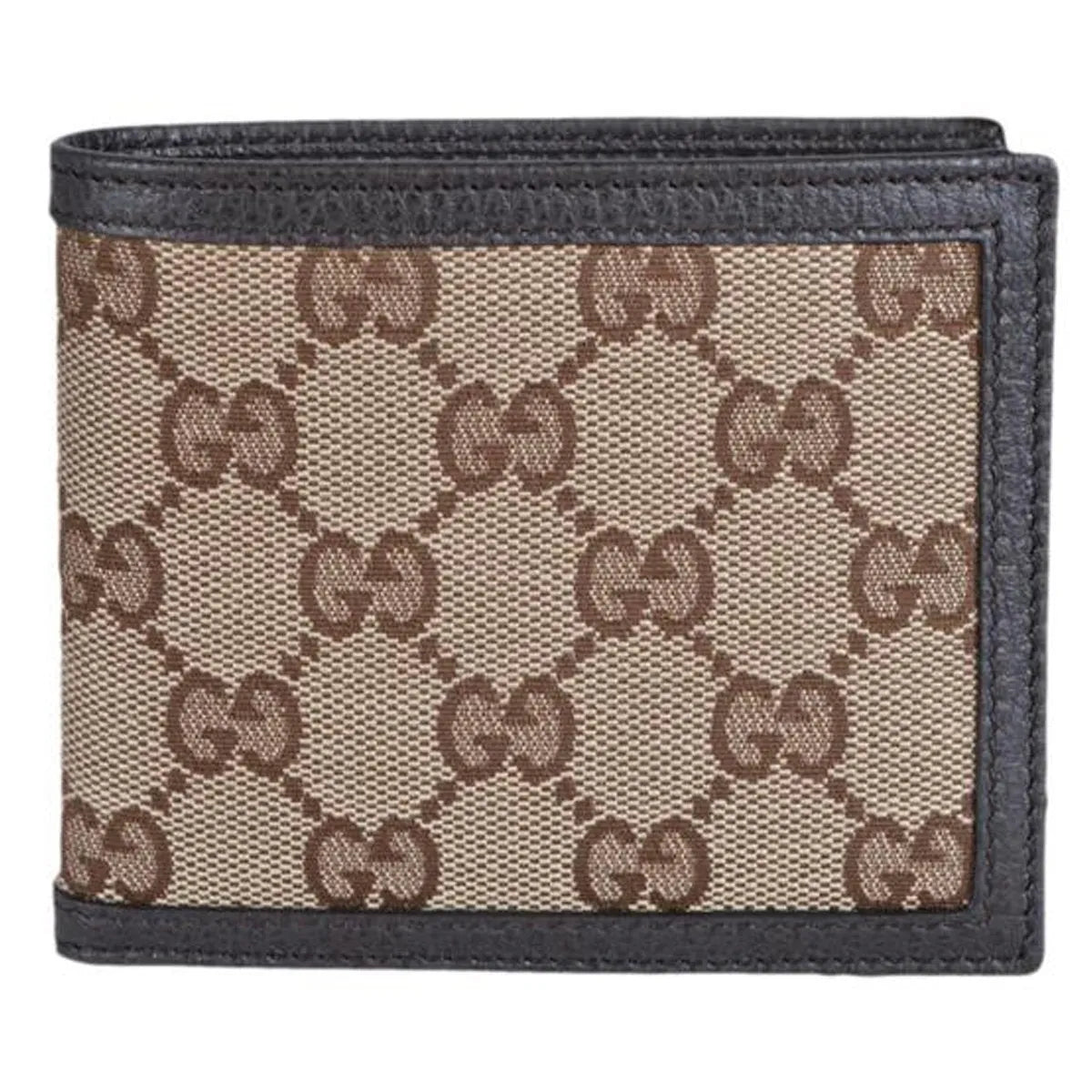 Gucci GG Canvas Brown/Beige Leather Bifold Wallet