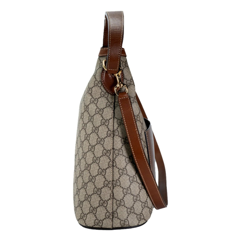 Gucci GG Logo Supreme Moon Beige Hobo Handbag - Handbags - Clayton's Online Store