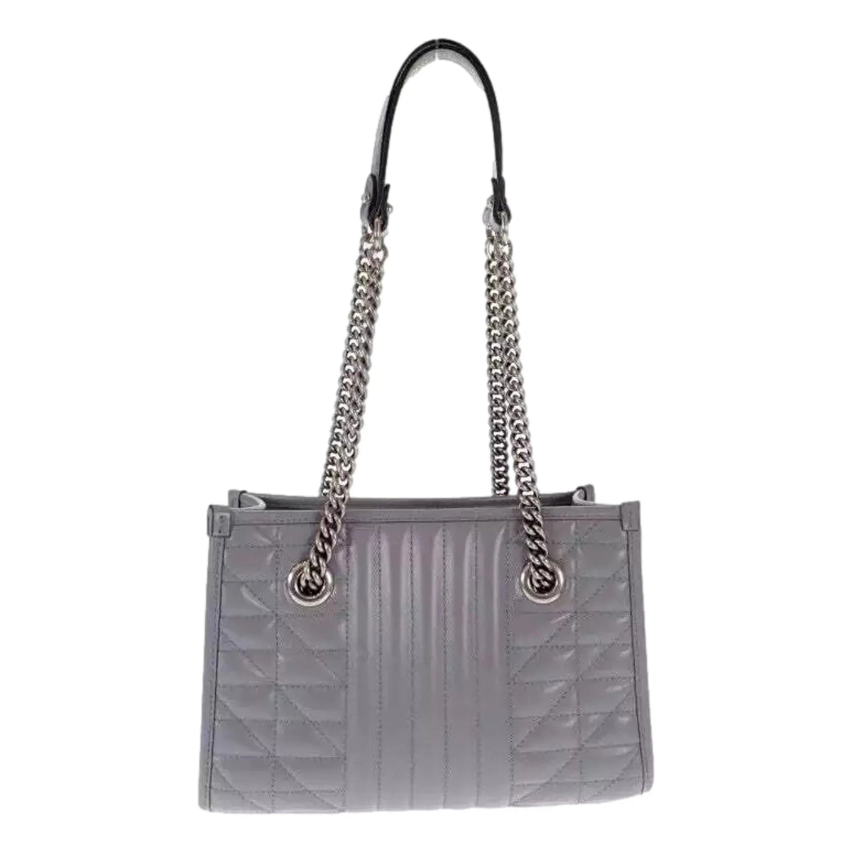 Gucci GG Marmont Silver Medium Chain Shoulder Tote Bag Gray Leather - Handbags - Clayton's Online Store