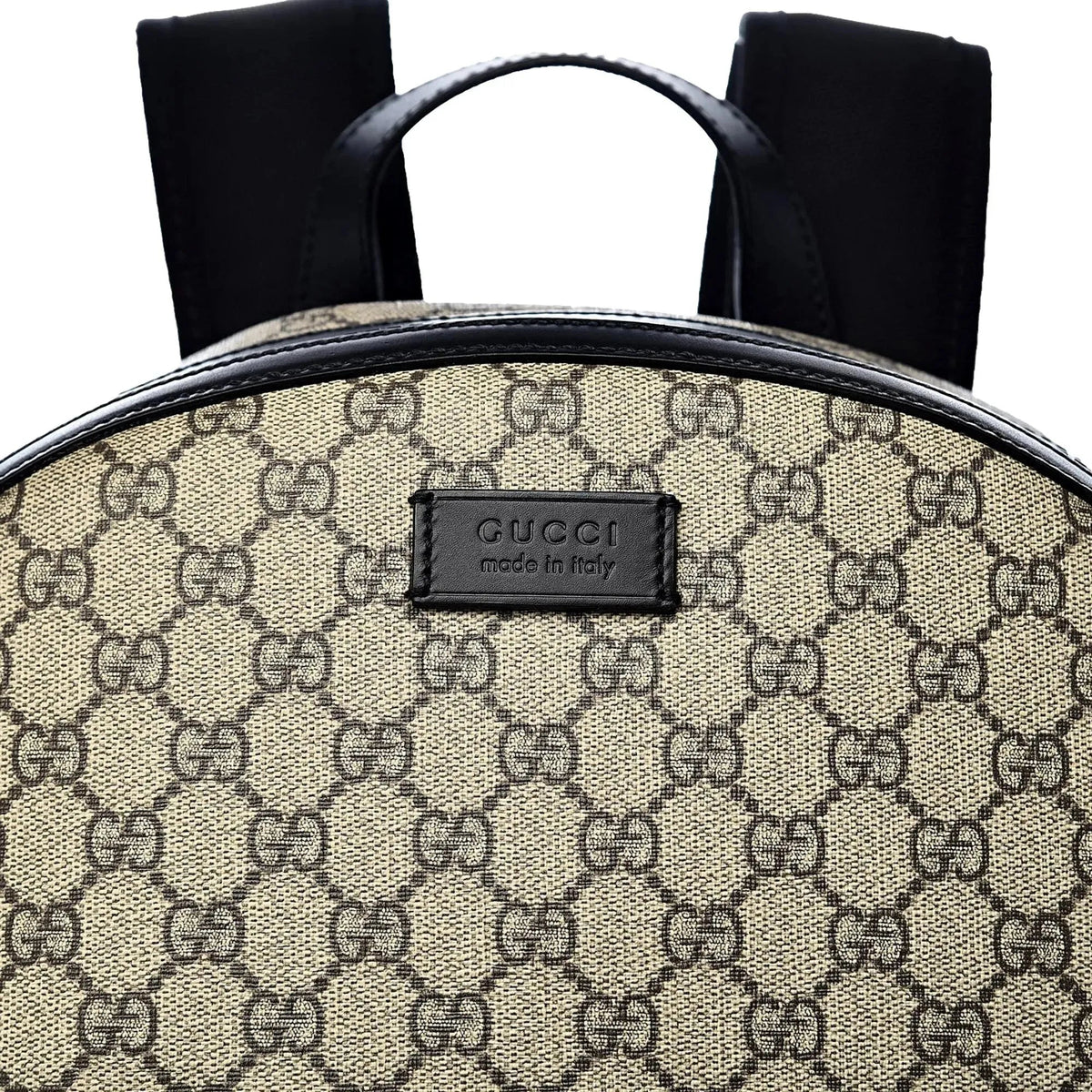 Gucci GG Supreme Canvas and Black Trim Backpack 406370 - Handbags - Clayton's Online Store