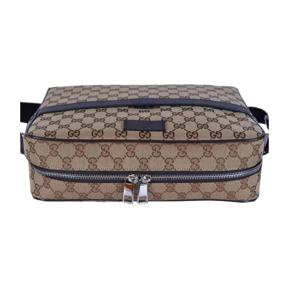 Gucci Guccissima Monogram Beige Canvas Large Crossbody Messenger Bag - Handbags - Clayton's Online Store