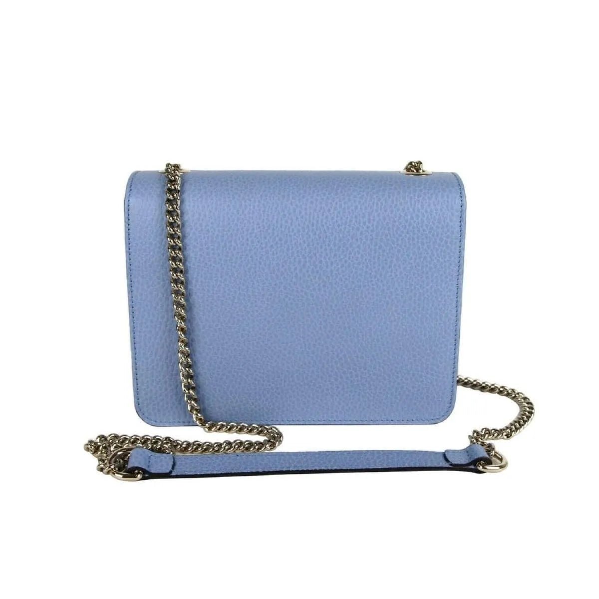 Gucci Icon GG Interlocking Mineral Blue Calf Leather Crossbody Bag - Handbags - Clayton's Online Store