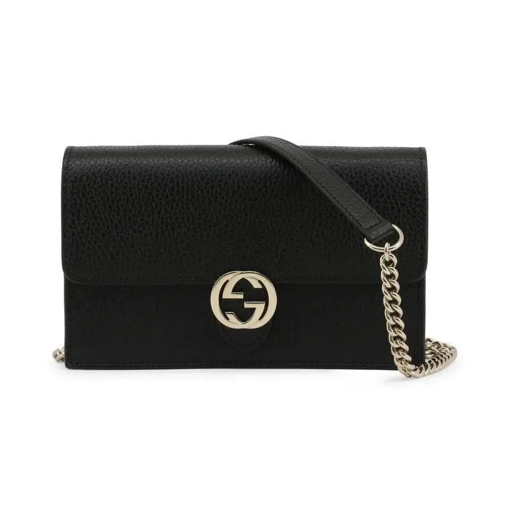 Gucci Marmont Black Dollar Calfskin Leather Interlocking GG Bag - Handbags - Clayton's Online Store