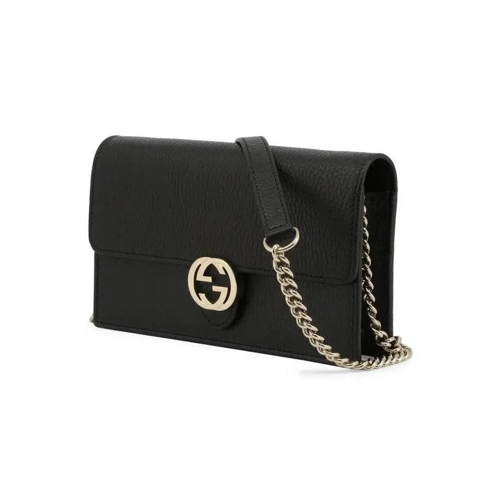 Gucci Marmont Black Dollar Calfskin Leather Interlocking GG Bag - Handbags - Clayton's Online Store