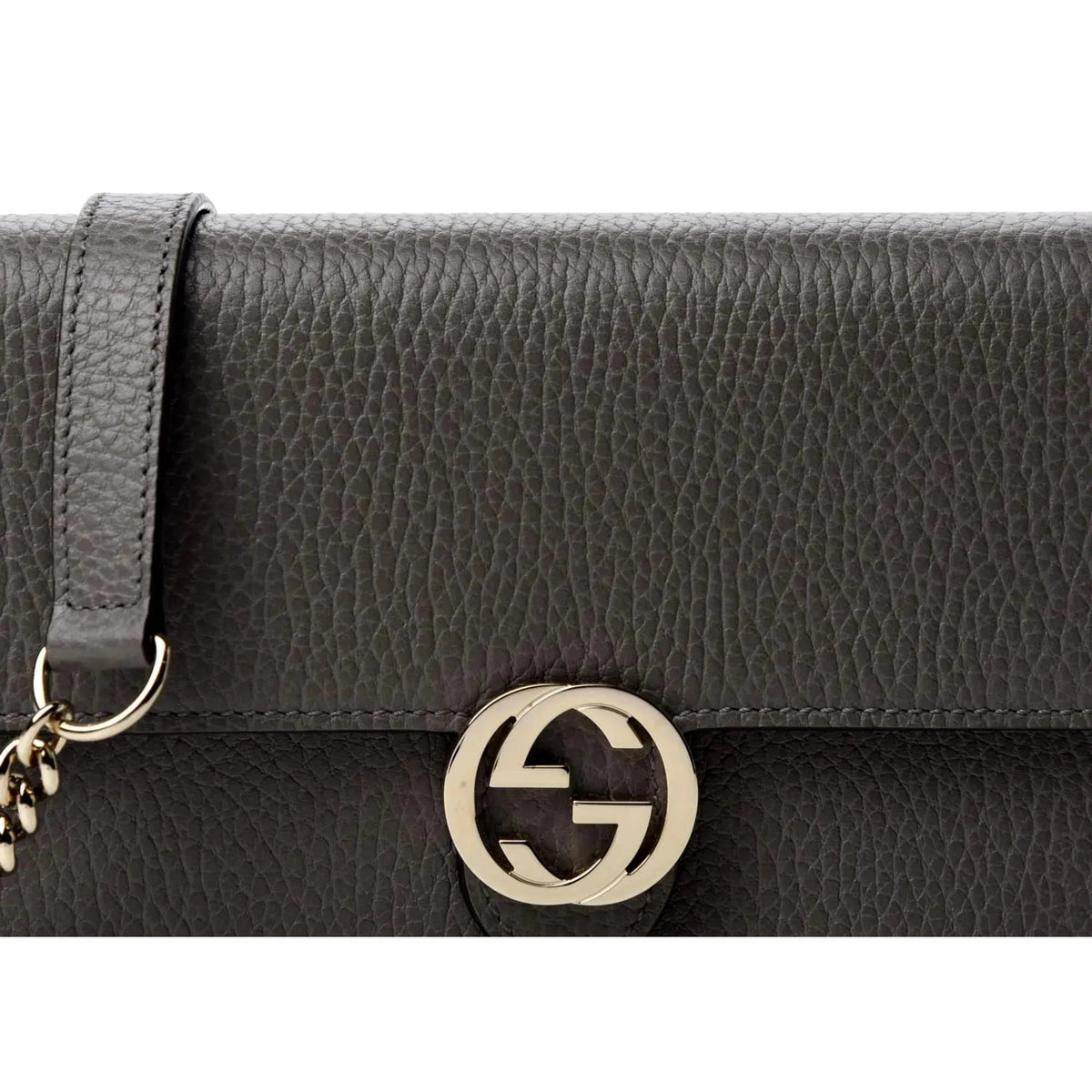 Gucci Marmont Gray Dollar Calfskin Leather Crossbody Bag - Handbags - Clayton's Online Store