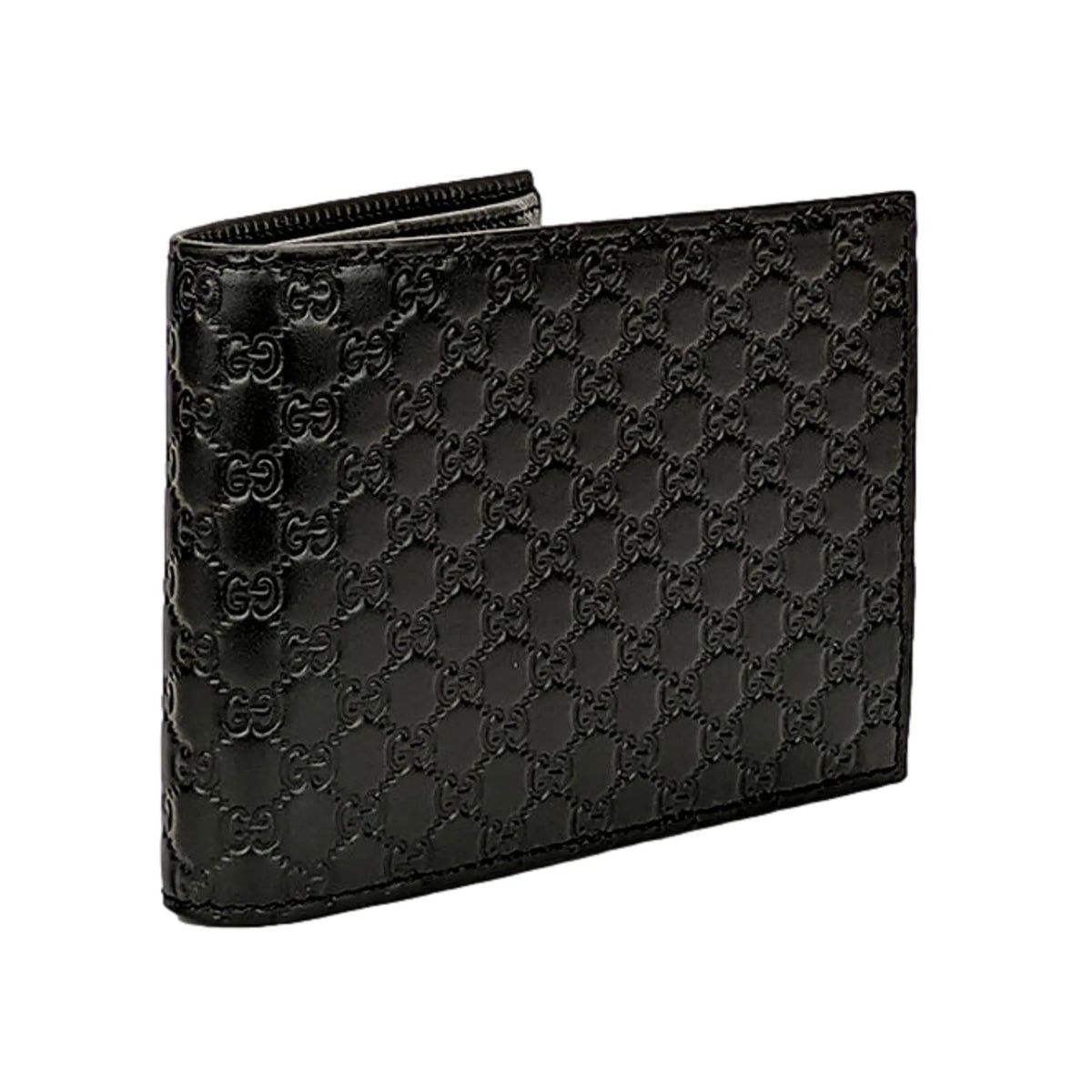 Gucci Men's Microguccissima GG Black Leather Trifold ID Wallet - Wallets - Clayton's Online Store