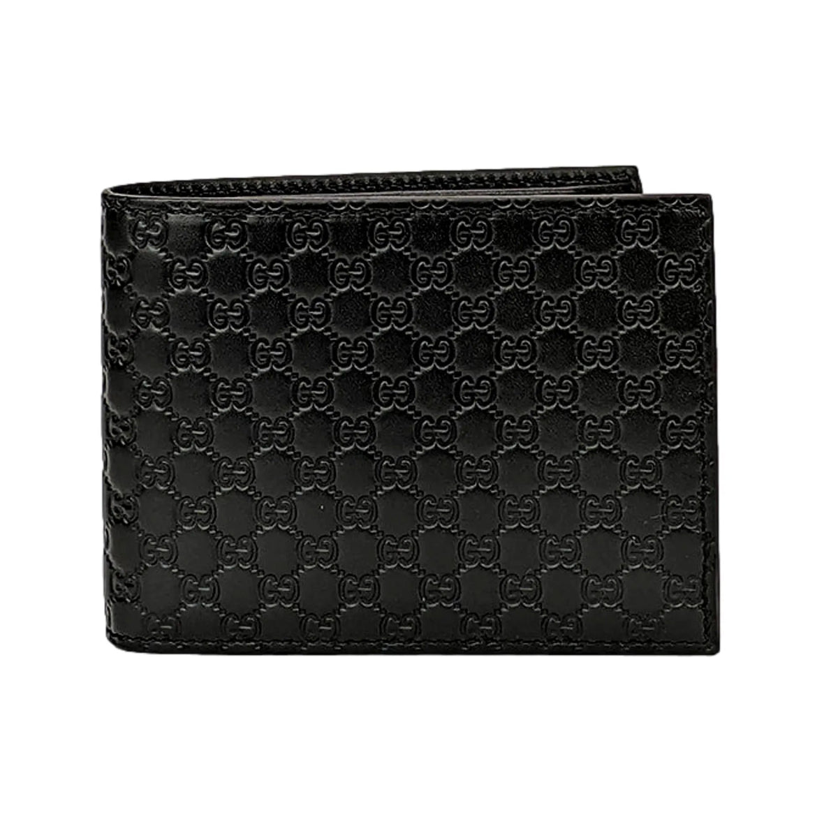 Gucci Men's Microguccissima GG Black Leather Trifold ID Wallet - Wallets - Clayton's Online Store