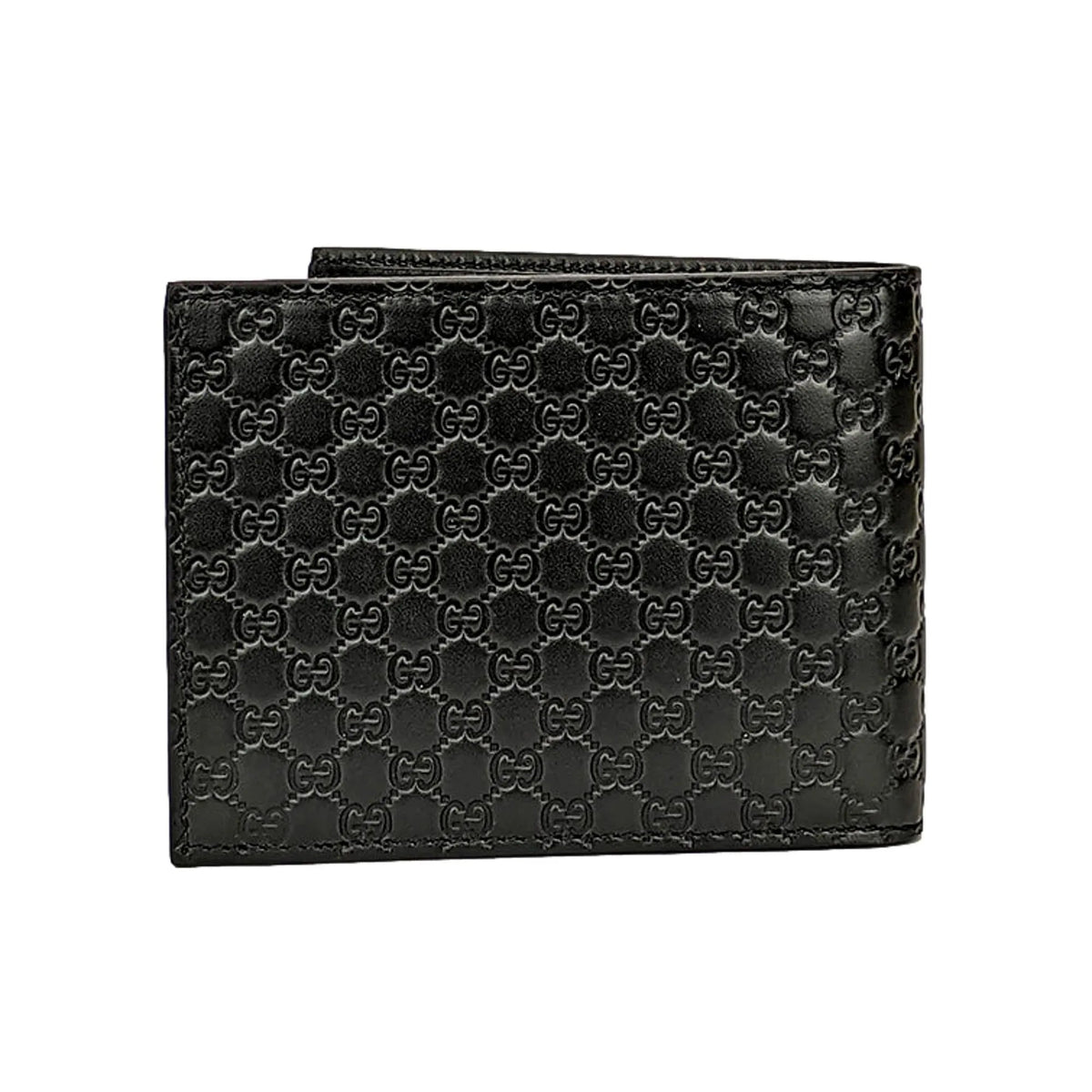 Gucci Men's Microguccissima GG Black Leather Trifold ID Wallet - Wallets - Clayton's Online Store