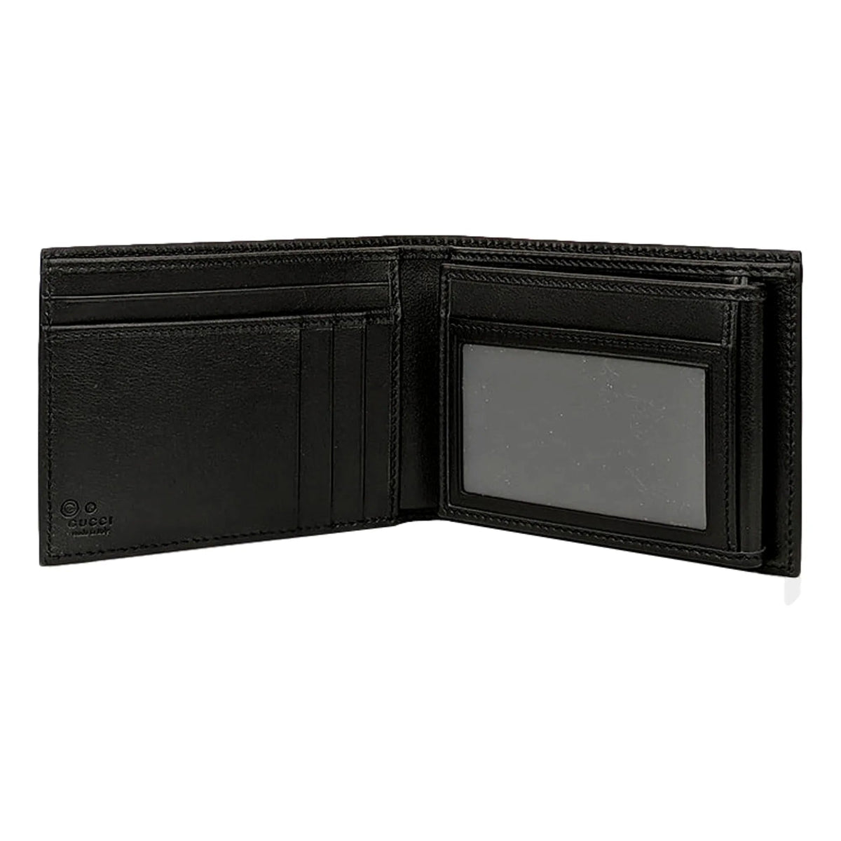 Gucci Men's Microguccissima GG Black Leather Trifold ID Wallet - Wallets - Clayton's Online Store