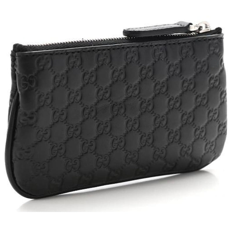 Gucci Micro GG Black Leather Key Case