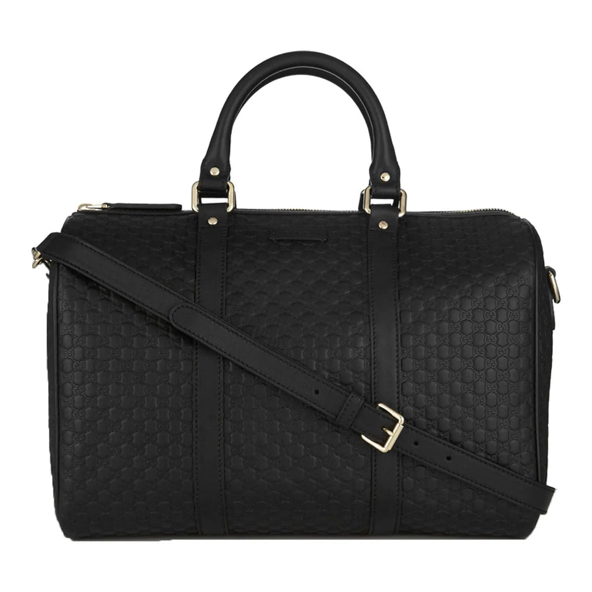 Gucci Microguccissima GG Black Leather Embossed Boston Bag - Handbags - Clayton's Online Store