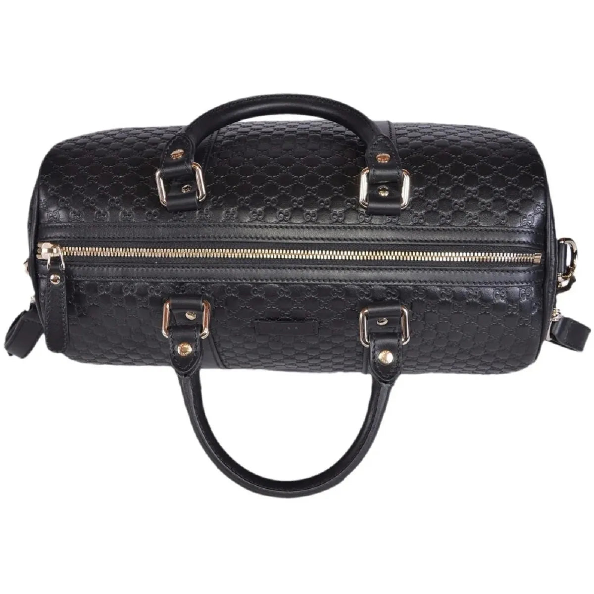 Gucci Microguccissima GG Black Leather Embossed Boston Bag - Handbags - Clayton's Online Store