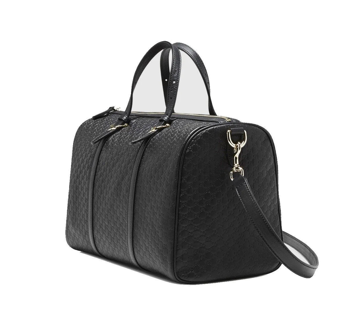 Gucci Microguccissima GG Black Leather Embossed Boston Bag - Handbags - Clayton's Online Store