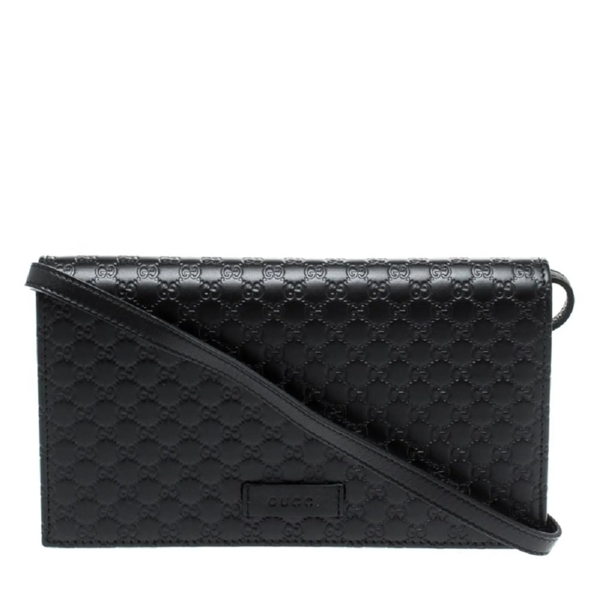 Gucci Microguccissima Black Wallet Crossbody Handbag