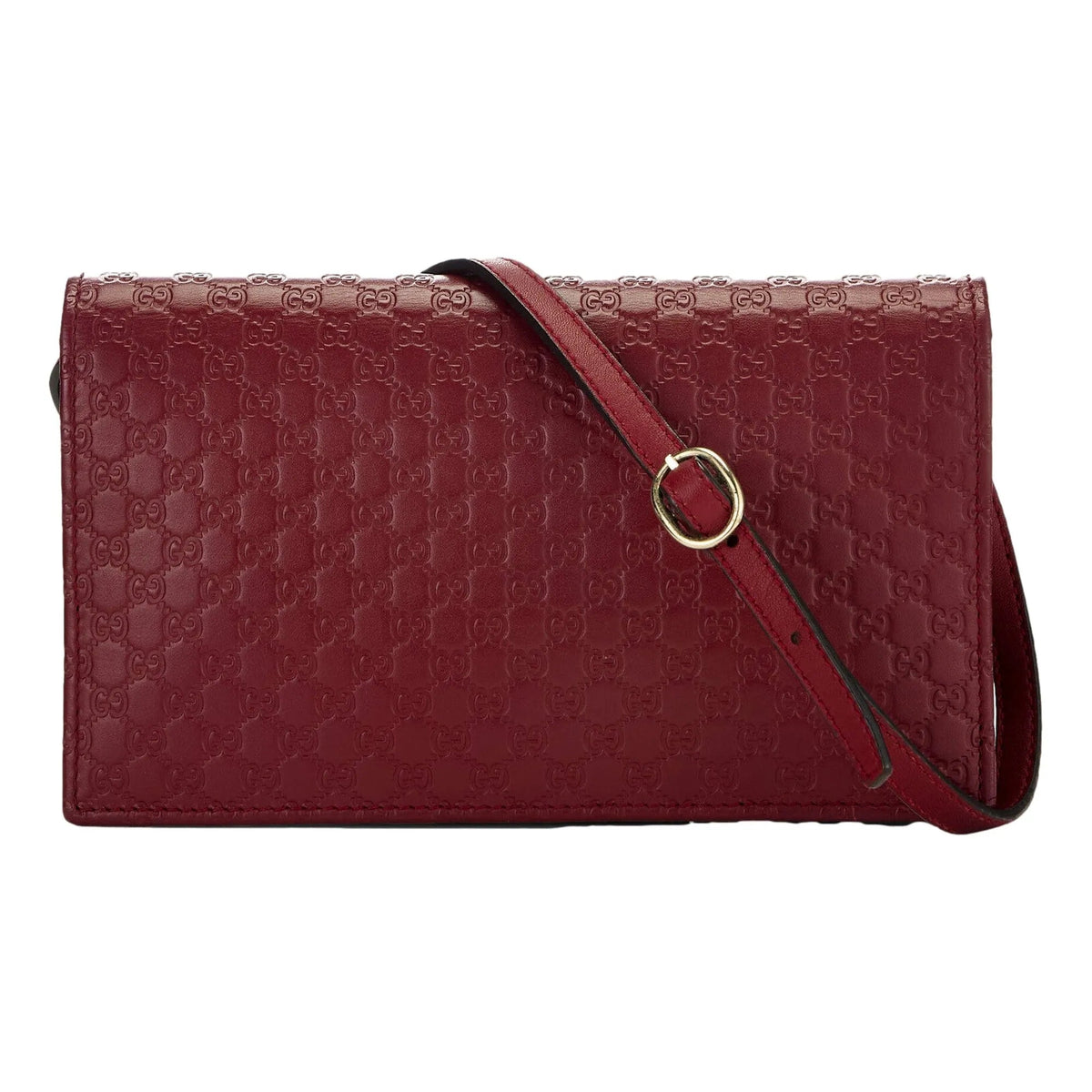 Gucci Microguccissma 'GG' Burgundy Red Womens Wallet Crossbody Handbag - Handbags - Clayton's Online Store