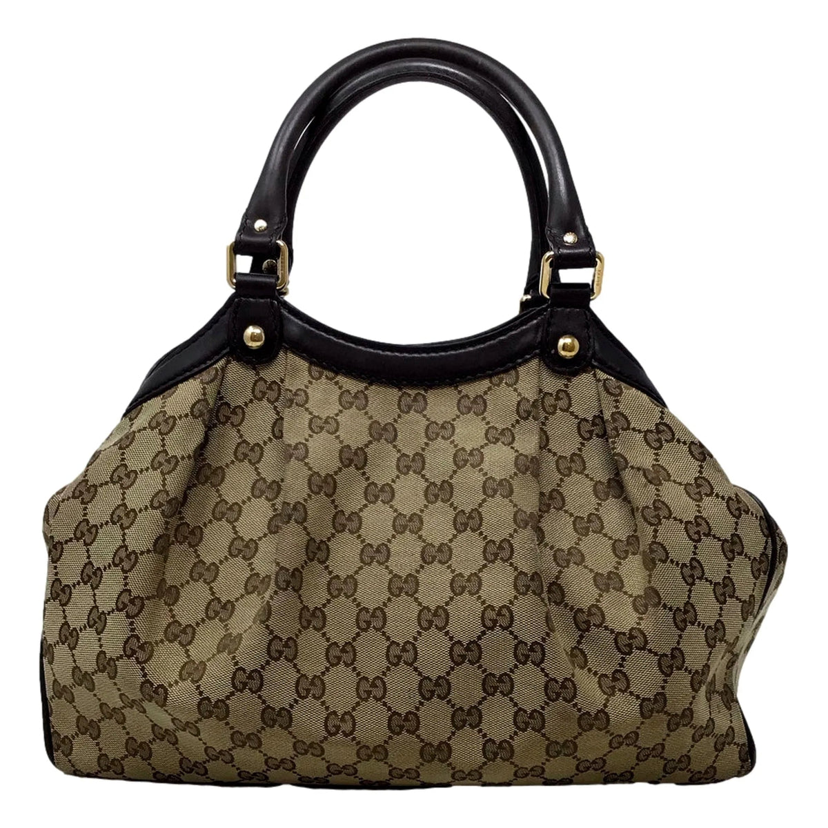 Gucci Monogram Medium Sukey Tote Beige Dark Brown - Handbags - Clayton's Online Store