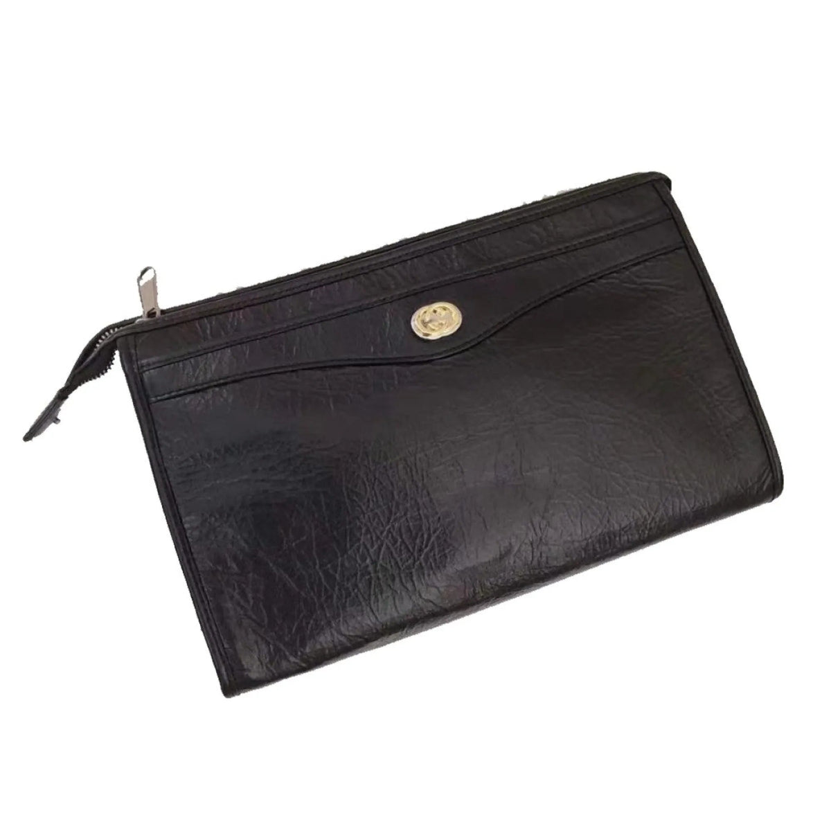 Gucci Morpheus Black Fluffy Calf Leather Cosmetic Pouch Bag - Handbags - Clayton's Online Store